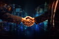 Virtual Commitment: Handshake Finalizing a Digital Business Deal. Generative AI