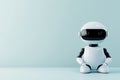 virtual customer service, a modern chatbot in a minimalist setting, set to help with a sleek digital interface and room