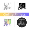 Virtual cycling app icon. Royalty Free Stock Photo