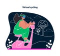 Virtual cycling. Pedal through scenic landscapes with VR biking.