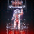 Virtual data explorer astronaut
