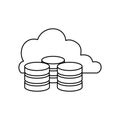 Virtual database storage Royalty Free Stock Photo