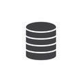 Virtual database storage icon vector Royalty Free Stock Photo