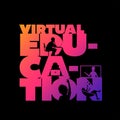 Virtual education concept typographic design Royalty Free Stock Photo