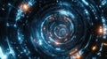 virtual futuristic swirling digital replica Royalty Free Stock Photo