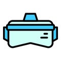 Virtual glasses device icon vector flat Royalty Free Stock Photo