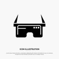Virtual, Glasses, Medical, Eye solid Glyph Icon vector Royalty Free Stock Photo