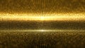 Virtual glittering Gold Particles Stage Lights Background Royalty Free Stock Photo