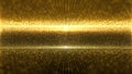 Virtual glittering Gold Particles Stage Lights Background Royalty Free Stock Photo