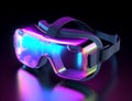 Virtual headset light device modern reality technology gamer digital neon goggles