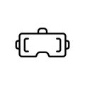 Black line icon for Virtual, glasses and entertainment