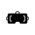 Black solid icon for Virtual, entertainment and glasses