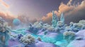 A virtual landscape where computer viruses evolve into new forms of digital life studied by programmers