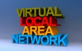 virtual local area network on blue Royalty Free Stock Photo