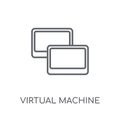 Virtual Machine linear icon. Modern outline Virtual Machine logo