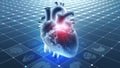 Virtual medicine. Human heart. Digital technologies in medicine. Innovations in healthcare