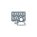 Virtual Meetings icon. Monochrome simple Remote Work icon for templates, web design and infographics