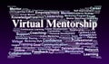 Virtual Mentorship Word Cloud. Key Concepts for Remote Coaching and Development Royalty Free Stock Photo