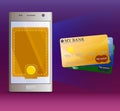 Virtual mobile banking and three bank cards