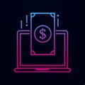 Virtual money nolan icon. Simple thin line, outline vector of web icons for ui and ux, website or mobile application