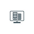 Virtual Office icon. Monochrome simple Remote Work icon for templates, web design and infographics