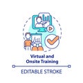 Virtual and onsite training concept icon Royalty Free Stock Photo