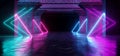 Virtual Path Sci Fi Neon Glowing Fluorescent Laser Alienship Stage Dance Lights Ultraviolet Purple Blue Pink In Dark Empty Grunge