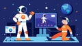 In a virtual personal training session astronauts work oneonone with a virtual coach customizing their fitness routines