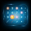 Virtual phone keyboard or keypad.dialing template