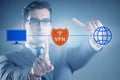Virtual private network VPN cyber concept Royalty Free Stock Photo