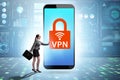 Virtual private network VPN cyber concept Royalty Free Stock Photo