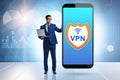 Virtual private network VPN cyber concept Royalty Free Stock Photo