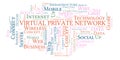 Virtual Private Network word cloud. Royalty Free Stock Photo