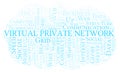 Virtual Private Network word cloud. Royalty Free Stock Photo