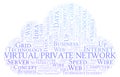 Virtual Private Network word cloud. Royalty Free Stock Photo