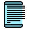 Virtual reading icon vector flat