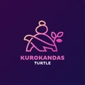 Turtle Tortoise Logo Vector Outline Monoline Art Royalty Free Stock Photo
