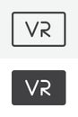 Virtual reality button vector icon set in line and solid different style Royalty Free Stock Photo