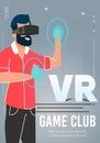 Virtual Reality Club Invitation Cartoon Poster