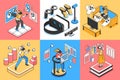 Virtual Reality Concept Icons Set Royalty Free Stock Photo