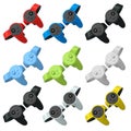 Virtual reality controllers for online gaming isolated on white background. Royalty Free Stock Photo