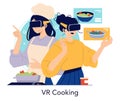 Virtual Reality Cooking with Interactive Royalty Free Stock Photo