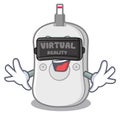 Virtual reality diabetes check machine cartoon medicine box