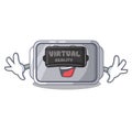 Virtual reality empty baking tray close with character