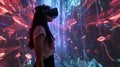 A virtual reality experience that takes viewers on a journey through a constantly evolving and expanding neural