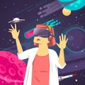 Virtual reality flat design