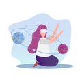 Virtual Reality Flat Illustration Royalty Free Stock Photo