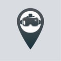 Virtual Reality Geolocation Marker Icon Royalty Free Stock Photo