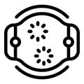 Virtual reality glasses showing loading icon with signal