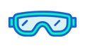 Virtual Reality Goggles Blue Vector Icon, vector design Generative AI Royalty Free Stock Photo